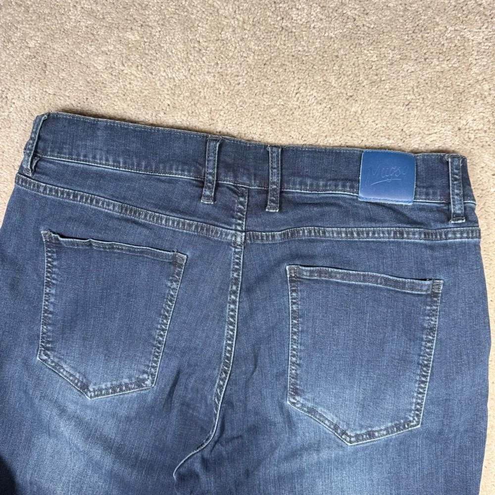 Mugsy Jeans Fultons Casual Dark Wash Men's 35 Denim Slim‎ Straight Blue